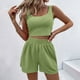 thumbnail image 1 of Karight Two Piece Summer Outfits 2 Piece Sets 2026 Sleeveless Matching Lounge Crop Top High Waisted Short, 1 of 8