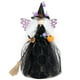 thumbnail image 3 of Muñeca Bruja Halloween Con Escoba Adorno (ala Mariposa) Color, 3 of 7