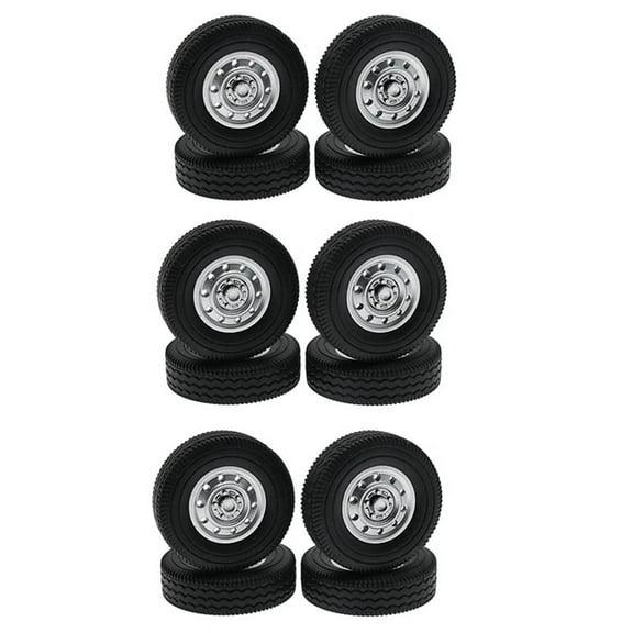12Pcs Tire Tyre for D12 Mini 1/16 RC Drift Truck Car Spare Parts Accessories