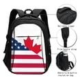 thumbnail image 2 of Hirioo USA Canada Flag for Travel Laptop Backpack with USB Charging Port for Men and Women, 2 of 7