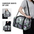 thumbnail image 3 of Weekender Bags for Women Holiday Tote Cute Duffel Bags for Spirit Airlines Personal Item Bag Flower Print Underseat Carry on, Black Flower, 3 of 10