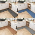thumbnail image 7 of 2 Pieces Kitchen Rug Set Water Absorb Non-Slip Kitchen Rug Bathroom Mat Doormat Carpet for Laundry 17"x 29"+17"x 79", Black, 7 of 7