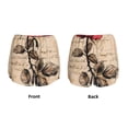 thumbnail image 3 of Balery Vintage Rose Botanical Art Pantalones cortos deportivos para mujer con forro y dos bolsillos, elásticos, para entrenamiento, gimnasio, yoga-Small, 3 of 7