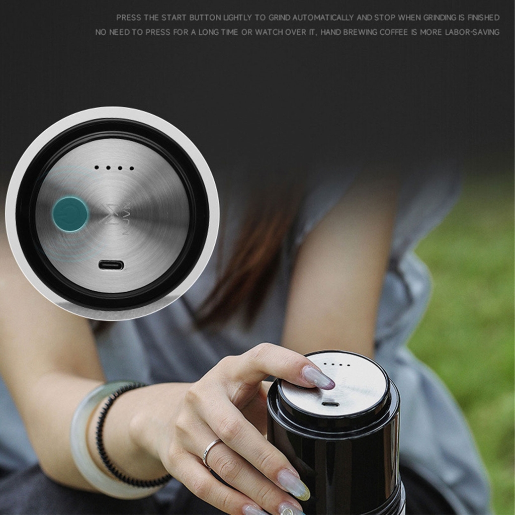 Electric Coffee Grinder Adjustable Coffee Burr Grinder Grinding Machine Maker for Camping Travel Office