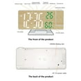 thumbnail image 5 of Fashionable Pattern LED Bedside Alarm Clock with Time Projection Temperature Humidity Display Adjustment Brightness, 5 of 8