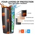 thumbnail image 7 of 20oz Tumblers Black Halloween Pumpkins Stainless Steel Vacuum Insulated Double Wall Travel Tumbler Cups Mug with Lid and Straw,Cleaning Brush for Cold & Hot Drinks, 7 of 7