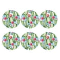 thumbnail image 2 of Disketp Flowers And Cactus Funny Coasters,6 Pcs Leather Coasters With Holder, Perfect Housewarming Hostess Gifts,Protect Furniture From Water Marks Scratch And Damage, 2 of 9