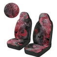thumbnail image 3 of Uorisanigo Car Front Seat Cover, Universal 2 Pcs High Back Bucket Seat Covers, Soft Flurry Halloween Cobweb Bat Automotive Seats Covers for Most Vehicles SUV Pick-up Truck, 3 of 7
