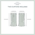 thumbnail image 2 of Exclusive Home Chateau Striped Faux Silk Grommet Top Curtain Panel Pair, 54"x63", Navy Grey, 2 of 7