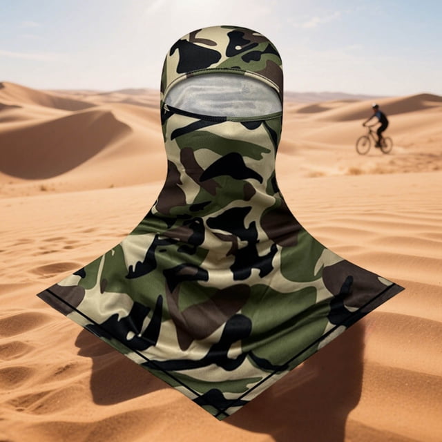 Sun Protective Scarf for Outdoor Activities Breathable Mesh Print Head Wrap Versatile Use for Daily Home and Leisure