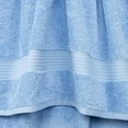 thumbnail image 3 of 100% Cotton Turkish Washcloth Set for Bathroom, 4 Piece Soft Absorbent Small Hand Face Towels Wash Rags, Sky Blue, 3 of 5
