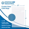 thumbnail image 6 of Spartan Industrial - 5” X 7” (1000 Count) Self Seal Clear Cello Poly Bags for Packaging Handmade Soap, Candles, Crafts - Permanent Adhesive - Self Seal & Reinforced, 6 of 7