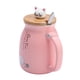 thumbnail image 4 of Strnek Taza de cerámica, Taza de cerámica de Gato Encantador con Cuchara y Tapa Café Agua Leche Taza de té para Drinkware Regalo Domitorio Oficina Uso en el hogar(01) Ecomeon  no, 4 of 6