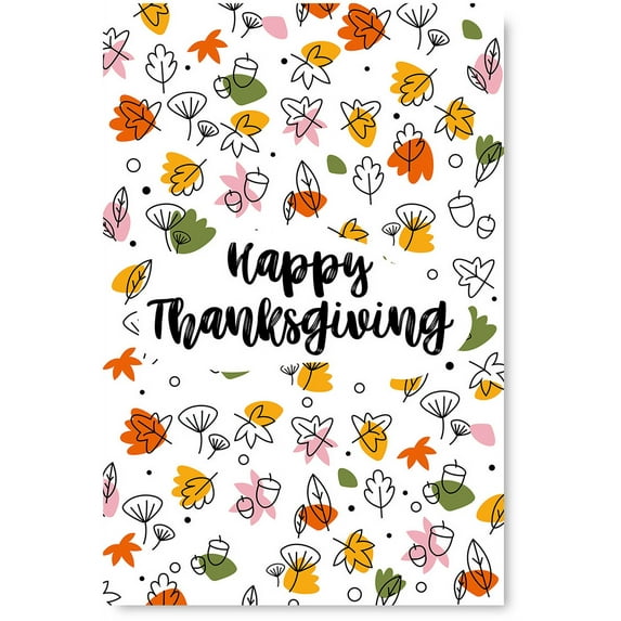 Awkward Styles Thanksgiving Poster Wall Art Happy Holidays Foliage Home Decor Prints