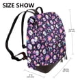 thumbnail image 2 of Balery Skull mushroom space Mochila de Cuero para Mujeres, Gran Capacidad, Bolsa de Viaje Multifuncional, Mochila de Cuero y Bolsa de Hombro para Mujeres, 2 of 4