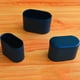 thumbnail image 4 of Billuyoard 16 Uds. De gorros ovalados para patas de sillas, protectores de suelo antideslizantes para muebles, cubierta transparente para patas de Decoración del hogar Negro 15*25mm, 4 of 6