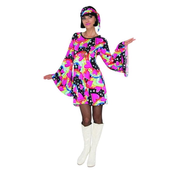 Disfraz Premium Adulto Rubies Chica de los 60s De Dama Color Rosa Talla:M
