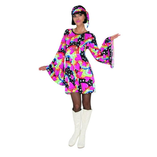 Disfraz Premium Adulto Rubies Chica de los 60s De Dama Color Rosa Talla:M