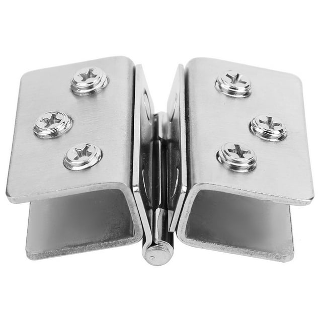 2 unids de acero inoxidable puerta de vidrio bisagra punzón libre de glass abierto abrazadera de vidrio abrazadera accesorios accesorios de hardware de puerta abrazadera de bisagra