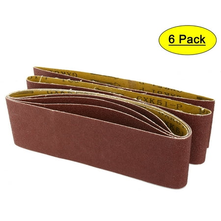 

3-Inch x 21-Inch 80 Grit Lapped Aluminum Oxide Sanding Belt 6pcs