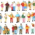 thumbnail image 2 of 25 Pack Figures People 1:87 Scale Model Railway Mixed Painted Passengers, 2 of 9