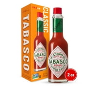 Tabasco Original Red Pepper Sauce, 2 oz, Regular Glass Hot Sauce Bottle, Gluten Free