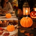 thumbnail image 5 of Fllostpr Halloween 2PC Wax Pumpkin Scented Candle, Orange Handmade Aromatherapy Candle for Home Cafe Party Table Desk Indoor, 2.5x1.7", 5 of 7