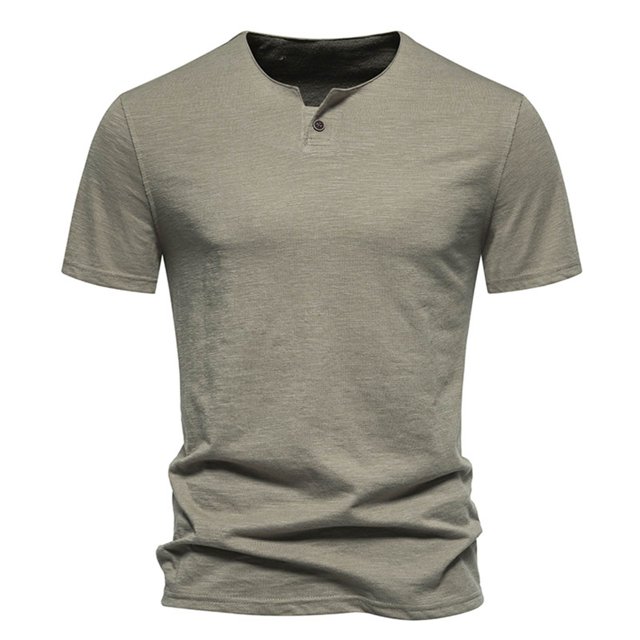toraway Autumn Men's Short Sets Mens Linen Set Solid Color Short-Sleeved T-Shirt Large Size Casual Set L