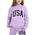 thumbnail image 3 of MuXiKeJi Clothes Toddler Outfits for Girls 6 Cute Print Long Sleeve Soft Hooded Sweatshirt and Jogger Sweatpants Clothing Children's Clothing, 3 of 8