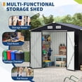 thumbnail image 2 of 8x10 ft Metal Outdoor Storage Shed, Lockable Door & Air Vent, Yard/Garden Tool Shed for Backyard Patio Lawn, 2 of 8