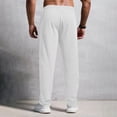 thumbnail image 6 of Men's Lightweight Sweatpants Open Bottom Drawstring Sweat Pants Straight Leg Gym Fall Lounge Pants with Pockets, M, 6 of 6