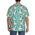 thumbnail image 3 of Pofeuu Panda Bathing Print Mens Casual Short Sleeve Shirts Beach Summer Spread Collar Pocket Tops Men's Casual Short-sleeved Shirt-Medium, 3 of 5