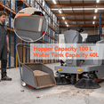 thumbnail image 6 of 50.4" Ride-on Industrial Sweeper, Floor Cleaning Machine 92,600 sq ft/h Efficiency, 26.4 Gal Hopper Brushless Motor for Warehouse Factory Parking Lot, 6 of 9