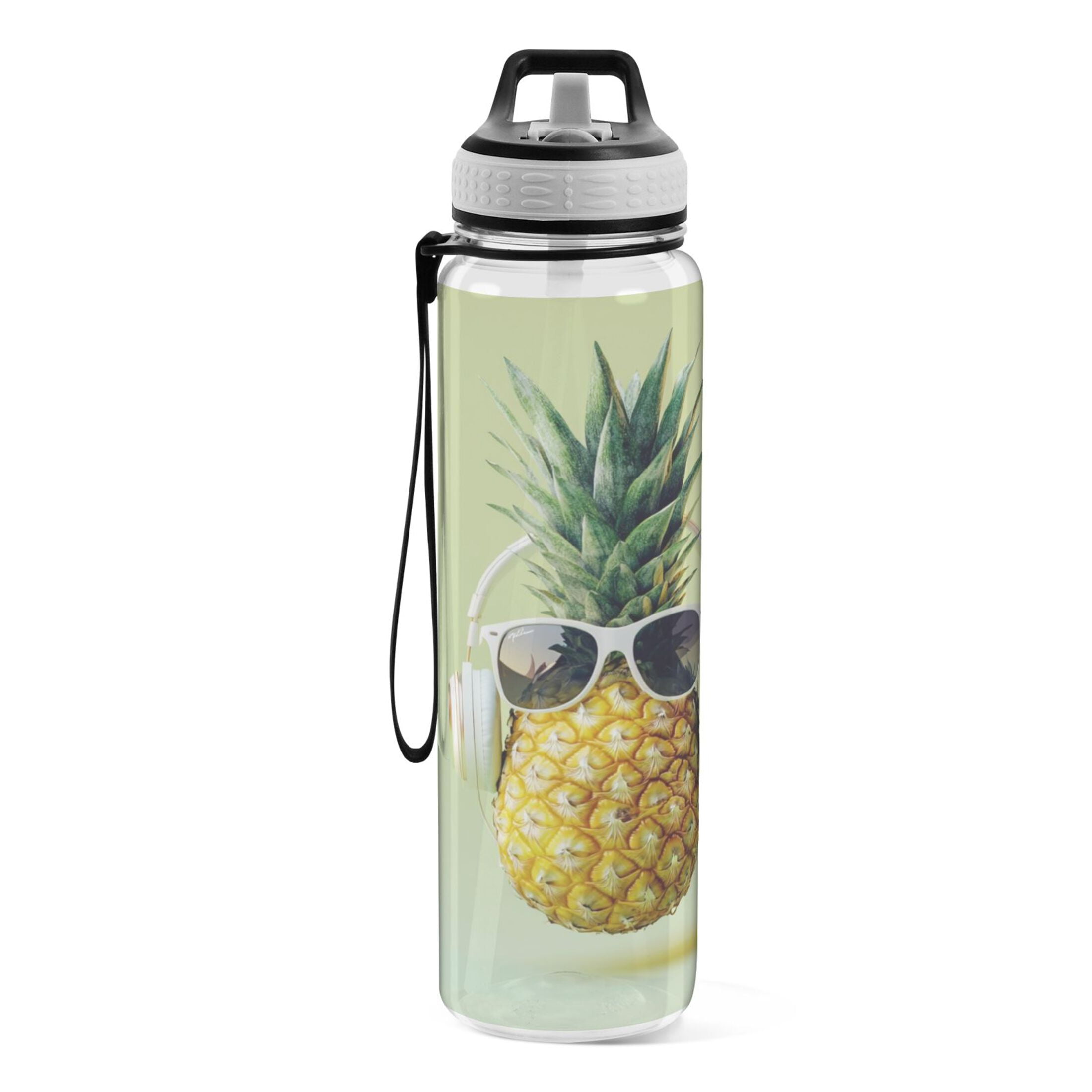 Sports Water Bottle 1000ML Tritan Food Grade Clear Water Bottle Fitness Outdoor Sports Bike Pineapple Glasses