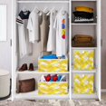 thumbnail image 6 of Foldable Fabric Storage Bin Home Cubes Clothing Organizer Bins Large Collapsible Box Basket for Home Organizer Yellow and White Checkered Squares, 6 of 7