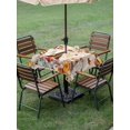 thumbnail image 3 of Outdoor Tablecloth with Umbrella Hole and Zipper, Fall Gnomes Square Table Cloth 54x54 Inch Waterproof Tablecloth, Thanksgiving Maple Leaf Rustic Pumpkin Picnic Table Cover for Patio Camping, 3 of 7