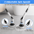 thumbnail image 4 of Saridi Electric Spin Scrubber, Cordless Power Scrubber 9 Heads Shower Cleaning Brush with Adjustable Handle for Bathroom Floor, 4 of 8