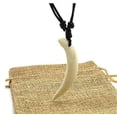 thumbnail image 4 of Men's real tooth pendant necklace boar tusk tribal amulet necklace for women, 4 of 5