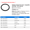 thumbnail image 2 of Radiator Coolant Hose Seal - Compatible with 2006 - 2015 Audi A6 2007 2008 2009 2010 2011 2012 2013 2014, 2 of 2