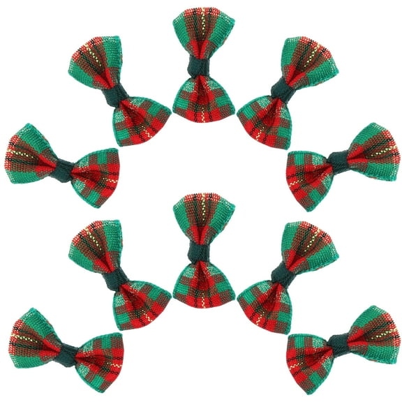 HONITANO 30Pcs Mini Bow Tie Tiny Craft Bows for Handicraft Enthusiasts Christmas Decorations