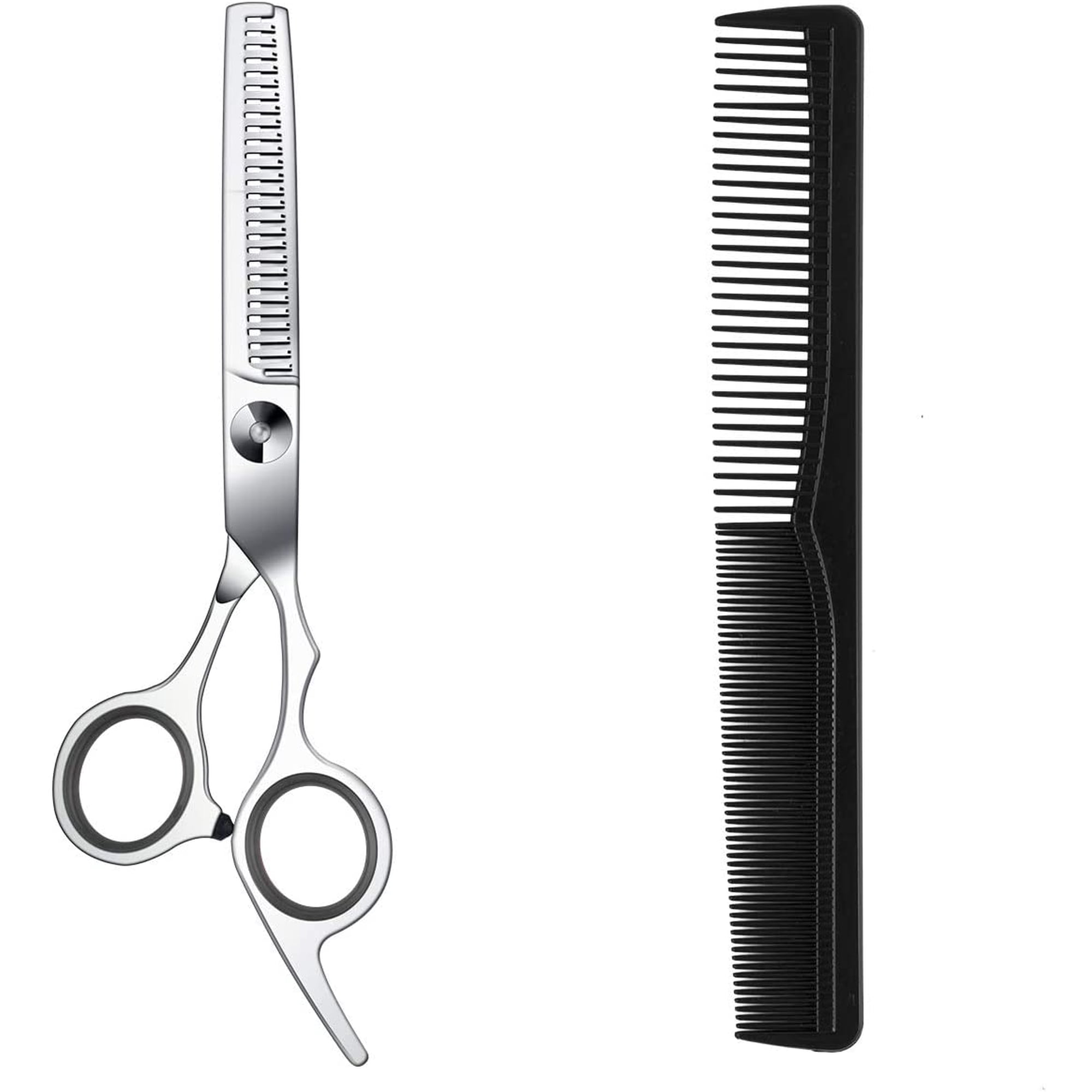 MSDADA Thinning Shears Thinning Scissors 6.7 Inch Stainless Steel Hair Cutting Scissors Professional Haircut Trimming Texturizing Blending Scissors Barber Home Use Hairdressing Scissors(Black)