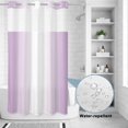 thumbnail image 2 of No Hook Shower Curtain, Light Purple Ombre Shower Curtains for Bathroom with See Through Top Window, Modern Gradient Abstract Art Waterproof & Washable Bath Curtain Small Stall 36"x78", 2 of 9