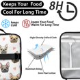 thumbnail image 4 of French Bulldog and Heart White Pattern Insulated Lunch Bag with Shoulder Strap and Bottle Holder,Bento School Lunch Bag Box,11x9.5x3.5 Inches, 4 of 5
