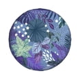 thumbnail image 2 of XMXY Tropical Purple Leaves Spare Tire Cover, Universal Waterproof Cover for Jeep RV Tire Wheel Protection, 14 inch, 2 of 8