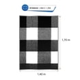 thumbnail image 3 of Mantel de Mesa Mainstays Mantel Rectangular de vinil afelpado  diseño Cuadro negro 1.40 mt x 1.70 mt, 3 of 4