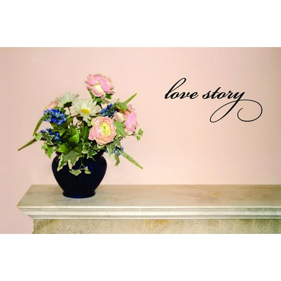 Custom Wall Decal Sticker : Love Story Life Quote Home Decor Picture Art 8x20 Inches