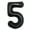 5, variant on 32inch Black Number Foil Balloons for Birthday Party Wedding Anniversary Baby Shower Decor 0 1 2 3 4 5 6 7 8 9 Digital Balloon