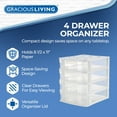 thumbnail image 3 of Open Box Gracious Living 4 Drawer Desktop Countertop Storage w/ Organizer Lid, 3 of 12