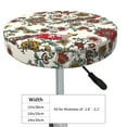 thumbnail image 4 of Kll Dark Enchanted Flowers And Birds Round Bar Chair Cushion Cover 12 Inch,Bar Stool Protector With Elastic, Soft Washable, 4 of 7