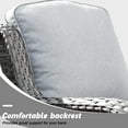 thumbnail image 3 of XIZZI Outdoor Patio Wicker Swivel Rocker Set,3-Piece Rocking Chair Bistro Set with Grey Cushions and Coffee Table,Grey Wicker, 3 of 10